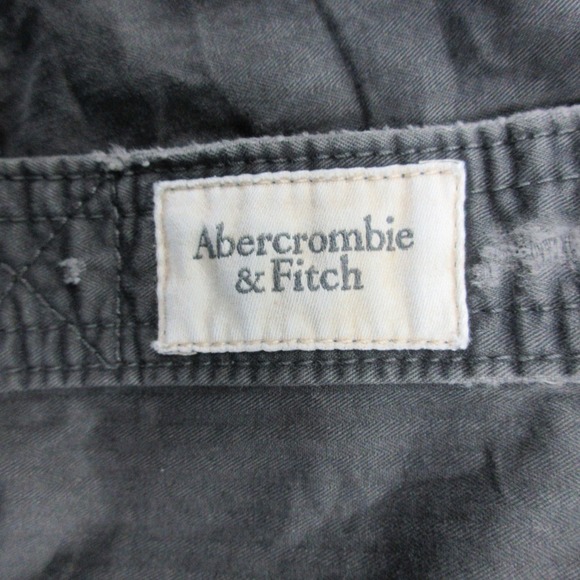 Abercrombie & Fitch Muscle Y2K Shirt Men M Gray Distressed Utility Military 582 - Picture 3 of 12